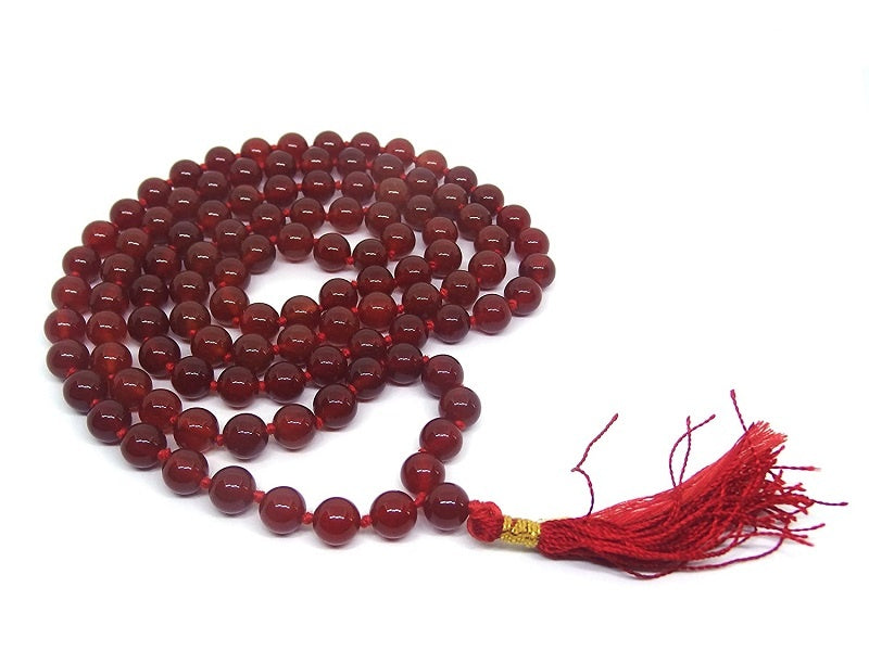 Original Red Hakik Siddha Jaap Mala | 108 Beads Agate Mala for Energy & Protection